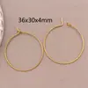 Aretes Redondos de Aro en Forma de 9 de Acero Inoxidable con Galvanoplastia al Vacío Dorada, Múltiples Especificaciones 15-40mm, Accesorios para Joyería DIY