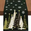 Caminho de Mesa com Estampa de Natal Decoração de Mesa para Festa de Feriado Toalha de Mesa de Natal Toalha de Mesa com Árvore de Natal Boneco de Neve Atacado