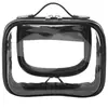 Bolsa de tocador colgante de PVC en stock, bolsa transparente esencial para viajar, portátil para mujeres y hombres