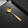 304 Internet Red Spoon Aço Inoxidável Tableware Faca e Colher Garfo Hotel Western Steak Faca Sobremesa Round Spoon Garfo logotipo imprimível