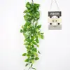 Simulação Vinha Pothos Laminada Pendurada na Parede Casamento Flor Artificial Decoração Flor de Parede Planta Arranjo de Flores de Parede Folhas Atacado