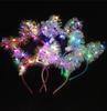 Novo 2025 Tiara Luminosa de Natal Festa de Ano Novo Enfeite Luminoso para Cabeça Bar Evento de Véspera de Ano Novo