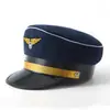 Gorra de Piloto Gorra Azul Marino Gorra de Retrato Gorra para Hombres y Mujeres Rendimiento Gorra de Policía Gorra Grande Gorra de Aire Niños Adulto Gorra Plana