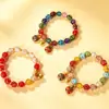 Pulseiras de vidro coloridas luminosas para melhores amigos e casais, pulseiras de vidro com cinzas de incenso brilhantes, joias, presentes, em estoque para atacado