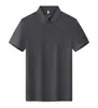 Camisa Polo de Trabajo de Seda de Hielo Sin Costuras de Secado Rápido de Gama Alta Solona con Cuello Solapa Manga Corta Camisa Publicitaria de Trabajo Camiseta