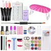 Kit de herramientas para uñas con lámpara UV, pegamento para extensión de gel de uñas nuevo 30g, pulido, transfronterizo WiRinef