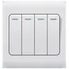 Interruptor de Pared Oculto Tipo 86 Un Abierto Multicontrol Blanco Interruptor Panel de PC para Exportación Interruptor de Pared Africano