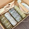 Cola de Ratón Madera Sagrada Lavanda Purificante Set de Aromaterapia Planta Natural Romero Hojas de Eucalipto Concha de Abulón Blanco Mayoreo