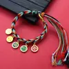 Pulsera de los Cinco Dioses de la Riqueza Estilo Tíbet, Pulsera Tejida a Mano con Hilo de Algodón, Pulsera Retro Estilo Étnico, Pulsera Coleccionable al por Mayor
