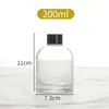 En stock Botella de aromaterapia de vidrio transparente tipo campana invertida de 150 ml Botella de aromaterapia cilíndrica de vidrio de 100 ml Botella de aceites esenciales Aromaterapia sin fuego