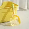 Nueva pala extendida para arena de gato con agujeros grandes y pequeños, mango largo, herramienta de limpieza anti-suciedad para caja de arena de gato y inodoro