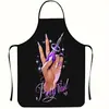 Delantal de Manicurista de Moda Transfronterizo para Salones de Uñas, Impreso en 3D, Anti-Manchas, Impermeable, Delantal Creativo y Original para el Hogar, Venta al por Mayor por Fabricante