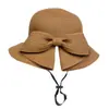 Nuevo Sombrero de Paja con Lazo para Mujer Estilo Coreano Sombrero de Sol de Verano para Viajes Sombrero de Sol para Exteriores Sombrero de Sol de Verano Todo Fósforo con Protección Solar