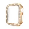 Adecuado para funda protectora Apple Watch 10, Doble fila de diamantes incrustados, Marco de PC hueco con diamantes, Funda para iWatch S11