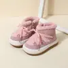 Suministro directo de fábrica botas de nieve para bebé niña invierno nuevas de caña alta para niño pequeño zapatos de algodón para niño forro polar cálido coreano bebé algodón