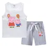 Traje Deportivo Casual de Dos Piezas para Niños Pequeños y Medianos - Chaleco y Pantalón de Verano 2023, Camiseta Base, Ropa Exterior Delgada sin Mangas
