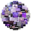 59 Pegatinas de Paisaje Morado Curativo Atmosférico Pegatinas de Pared iPad Material para Cuaderno Pegatinas Decorativas Impermeables