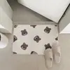 Tapete de Chão Desenho Animado Coreano Ins Tapete de Pé Absorvente de Água e Resistente a Manchas para Banheiro Cobertor Longo Imitação de Caxemira para Quarto ao Lado da Cama Tapete para Sala de Estar