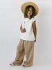Venta de LiquidaciónPantalones Repelentes de Mosquitos, Pantalones Casuales Rectos Sueltos, Algodón y Lino, Unisex de Cintura Alta Transpirables Largos para Niños y Niñas