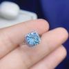 Anillo de topacio azul fuego artificial natural al por mayor de fábrica plata 925 con incrustaciones diseño vivo moda para damas