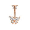 AliExpress novo piercing de umbigo de borboleta rosa Novo prego de umbigo de aço inoxidável com zircônia europeu e americano piercing de umbigo