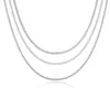 Amazon Comercio Exterior Nuevo Diseño Sensación Cadena Plana Apilada Collar Europeo y Americano Moda Femenina Collar de Cadena de Hoja Metálica