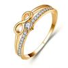 Estilo de Diseño Símbolo Infinito Joyería de Mano para Mujer Anillo de Compromiso Boda Chapado en Oro Rosa con Carácter Número 8 Infinito