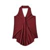 A951-25 Primavera Nuevo Estilo Europeo y Americano Sexy Deseo Puro Cuello Sexy Espalda Descubierta Halter Cinta Chaleco Casual