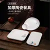 Plato Artístico Estilo Chino, Plato Cerámico Irregular Estilo Nacional Flor de Loto Bajo Vidriado, Plato para Pescado, Vajilla para Restaurante y Hotel, Bol para Sopa