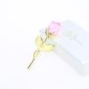 Rosa de metal de cristal para novia, promoción de boda, regalo de simulación, decoración, regalo popular para el Día de San Valentín, estilo de celebridad en línea.