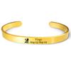 Pulsera Oro Europea y Americana transfronteriza 12 constelaciones pulsera abierta regalo de vacaciones regalo familiar grabado pulsera de acero inoxidable
