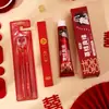 Set de tocador de boda, regalo de boda, regalo de recepción de boda, caja de regalo a juego, color rojo festivo, cepillo de dientes y pasta de dientes para la novia