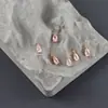 Pulsera con colgante de gota de agua de circón incrustado en oro real de 18 quilates electrochapado, collar, coronas antiguas de bricolaje, todo el material para pendientes