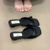 Sandalias de Tacón Bajo, Tacones Altos, Sandalias Retro de Punta Cuadrada con Una Tira para Mujer, Tacones Gruesos que No Cansan los Pies, Nuevos Estilos de Verano y Otoño 2025