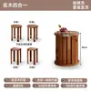 Taburete de madera maciza apilable taburete alto para el hogar taburete redondo apilable banco de repuesto taburete para mesa de comedor silla resistente duradera