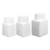 Cápsulas de Cálcio Frascos PE 60 ml Frasco Plástico Quadrado em estoque Remédio Branco Frasco de Cuidados com a Saúde Frasco de Cápsula
