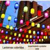 Lanterna de pele de carneiro colorida, impressão colorida, publicidade, lanterna, ao ar livre, à prova d'água, cera, cabaça, lanterna, chinês, antigo, palácio, lanterna