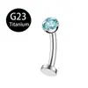 Piercing de Umbigo Transfronteiriço Barra Reta Argola de Umbigo Liga de Titânio F136 Rosca Interna Stud de Umbigo 14g Joia de Body Piercing