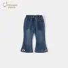 Pantalones para Niña Estilo Nuevo 2026 Primavera y Otoño Moda de Otoño para Bebé Pantalones Acampanados Elegantes para Niños Pequeños Jeans de Primavera para Niños