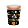 Amazon Decoração de Festa Temática de Halloween Suprimentos de Festa de Feriado Pratos de Papel de Desenho Animado Toalha de Mesa de Terror Conjunto de Louça