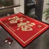 Felpudo de Entrada a Prueba de Polvo Sin Lavar Felpudo para Pies Celebración de Año Nuevo Regalo de Mudanza Resistente a la Suciedad Antideslizante Felpudo de Bobina Roja
