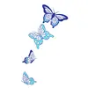 Pegatinas de Tatuaje de Mariposas de Colores al por Mayor Impermeables y de Larga Duración Pegatinas Combinadas de Mariposas Acuarela Soñadoras para Pecho, Cintura y Brazos