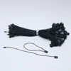 Fio para Etiqueta de Pendurar em Poliéster Preto e Branco com Plug Quadrado Plástico Único, Fio Universal para Etiqueta de Pendurar em Estoque para Roupas, Atacado