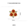 Joyería para Piercing de Guangdong F136 Aleación de Titanio Chapado en Platino Flor de Seis Pétalos Zirconia Clavo para Hélice de Oreja Joyería para Piercing de Grado de Implante