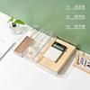 Caja de almacenamiento con cajón de escritorio de estilo japonés, divisor de cocina, vajilla, papelería, acabado, caja pequeña, compartimento de plástico transparente, artefacto