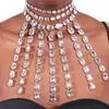 Acessórios de Moda Transfronteiriços Exagerados Colar de Franjas Multicamadas Corrente de Clavícula Cheia de Diamantes Longa Europeia e Americana para Mulheres