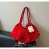 Bolso de Lunares Estilo Coreano para Mujer Estilo Perezoso 2026 Verano Nuevo de Moda Bolso Tote de Moda Diaria Bolso Saco de Gran Capacidad