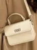 Bolsa de Mão com Textura Retrô Pequena Tote Bag para Mulheres 2026 Primavera Novo Estilo Simples Bolsa Quadrada Pequena de Ombro Único Transversal Bolsa para Celular