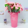 Novas Flores de Galho Torcido em um Balde, Cravos, Campanulas, Peônias, Flores Artificiais Criativas e Exquisitas, Presentes de Feriado