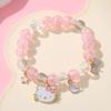 Pulseira de Cristal Explosão Sanrio Contas à Mão Fofa Estudante Melhor Amiga Pulseira Pequena Fresca Desenho Animado Casal Pulseira